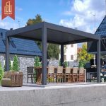 Toldo para patio, jardín, balcón, pérgola, refugio, sombreado, con control remoto, para pared bloqueadora solar, instalado al aire libre