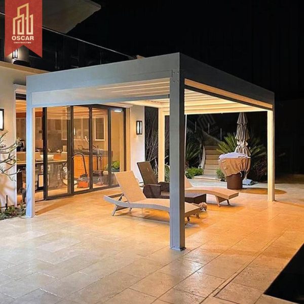 Bioclimatic Garden Canopies and Arches Outdoor Patio and Backyard Relaxation Pergola