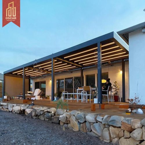 Motorized Operation Customized Size Aluminum Alloy 4X6 Square White Garden Patio Backyard Outdoor Pergola Pergola