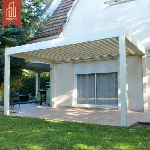 Motorized Outdoor Aluminum Profiles System China Garden Louvre Bioclimatic Pergola in Patio Balcony Terrace Pergola