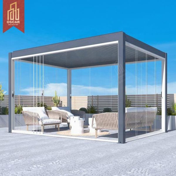 Ic Motorized Aluminium Pergola with Zip Screen Outdoor Furniture Backyard Garden Ideal Outdoor Relaxing and Entertaining Pergola