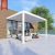 Aluminium Outdoor Shelter Elegant Waterproof Structure with Led Lights Garden Patio Balcony Pergola
