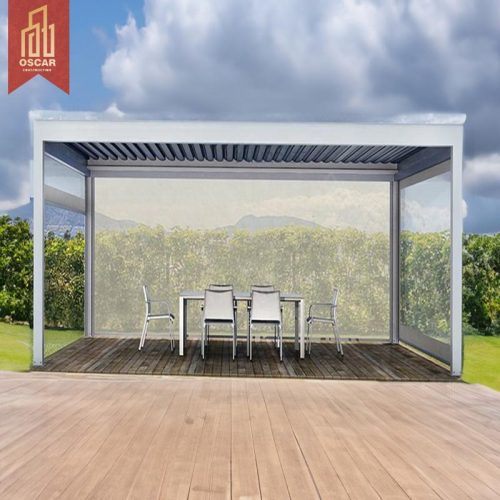 Tdoor 6X4 Louvre Roof Patio Cover Structures Backyard Deck Pergola installation with innovative Design and Easy Assembly Pergola