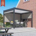 16X16 Feet Wall Mounted Create Perfect Shelter For Backyard Patio Outdoor Oasis Pergola Pergola