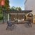 Aluminium Manual Pergola with Remote Control Sun Shade and Sliding Glass Doors Bioclimatic Modern Garden Patio Backyard Pergola