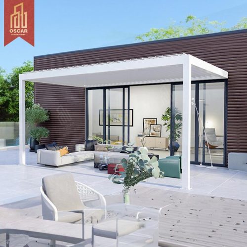 Tdoor 6X4 Louvre Roof Patio Cover Structures Backyard Deck Pergola installation with innovative Design and Easy Assembly Pergola