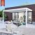 Tric Pergola Roof Pavilion with Sun Shading and Rain Protection Features Stylish Modern Design Garden Patio Backyard Use Pergola