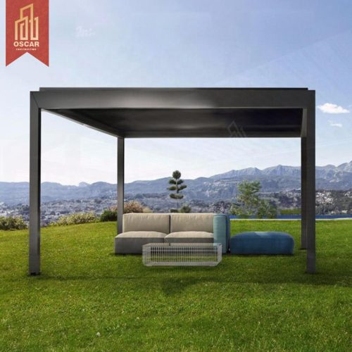 3X3 3X4 4X4 6X4M Factory Wholesale Modern Outdoor Bioclimatic Aluminium Louvered Patio Canopy Garden Terrace Balcony Pergola