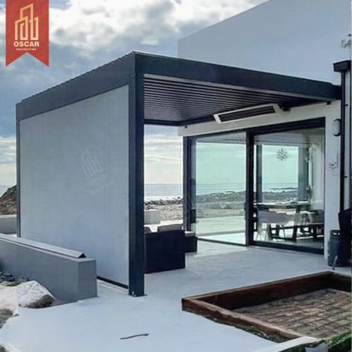 Motorised Waterproof Outdoor Aluminum Roof Patio Bioclimatic innovation Used in Garden Courtyard Terrace Pergola