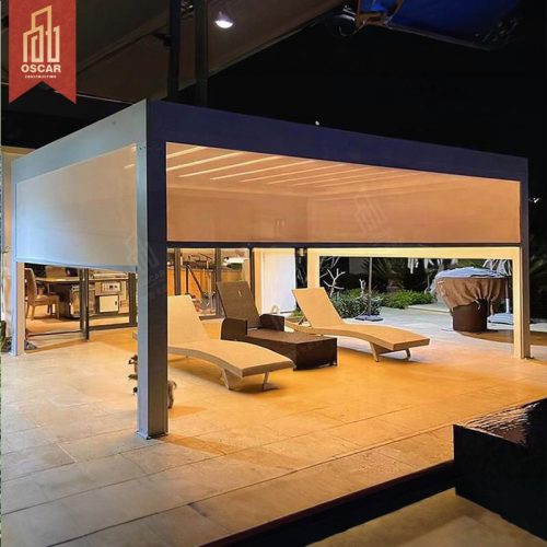 Modern New Design Customizable Aluminium Pergola with Bioclimatic Option Garden Patio Backyard Outdoor Pergola
