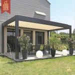 12' * 12' Delivery Price Modern Patio Balcony Covers with Screens Pergola Kits For Outdoor Backyard Garden Pergola