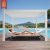 Outdoor Aluminium Pergola with Waterproof Louver Roof and Sliding Glass Doors Garden Patio Backyard Outdoor Shelter Pergola