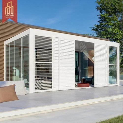 Diy Waterproof Bioclimatic Outdoor Aluminum Awning Cover Louver Roof Gazebo Patio Garden Terrace Pergola