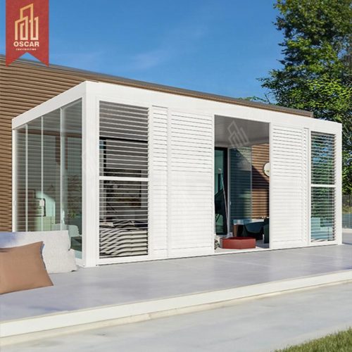 Waterproof Bioclimatic Aluminum Louvered Roof Patio Pergola Ideal Outdoor Garden and Poolside Areas Pergola