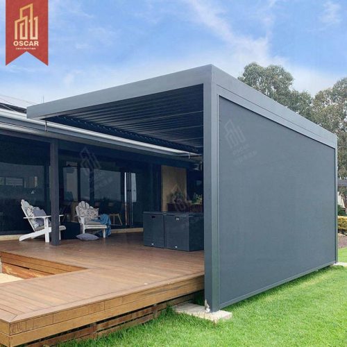 M Waterproof Remote Control Modern Outdoor Aluminium Louver Pergola Garden Patio Backyard Oem Factory Bioclimatic Design Pergola