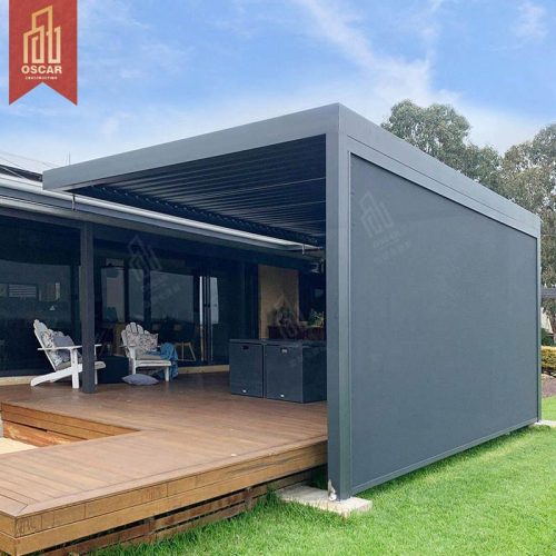 Waterproof Opening Aluminium Bioclimatic Louvered Roof Pergola Ideal Garden Patio Backyard Outdoor Space Pergola