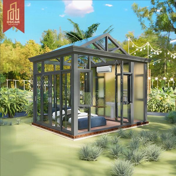 High-Quality Customizable Aluminum Greenhouse Sunroom Winter Garden in China Ideal Patio Balcony and Outdoor Use Sunroom