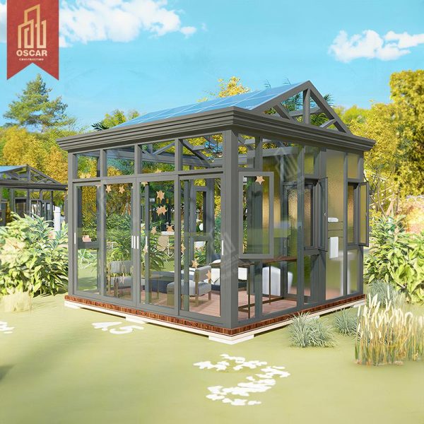 White Luxury Metal & Tempered Glass Pavilion Greenhouse Garden Outdoor and Backyard Sale Bags