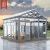 Popular Hot Bent Glass Arc Sunroom with Triangular Roof Sliding Open Patio and Hotel Dining Tables Sunroom