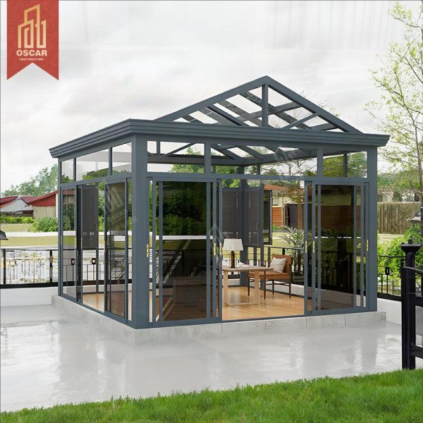 Prefabricated Stand – Alone Sunroom orangerie Greenhouse with Free Samples Suitable Gardens Balconies and Backyards Sunroom