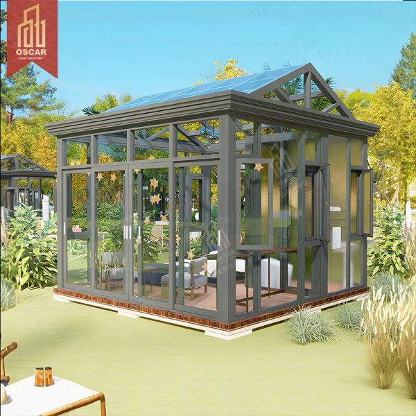 Diy Easy-To-Assemble Solar Aluminum Alloy Electric Sunroom Balcony Glass and Patio in Outdoor Spaces Sunroom