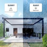 High Quality Customizable Waterproof Louver Blade Roof Pergola in Villa Pergola