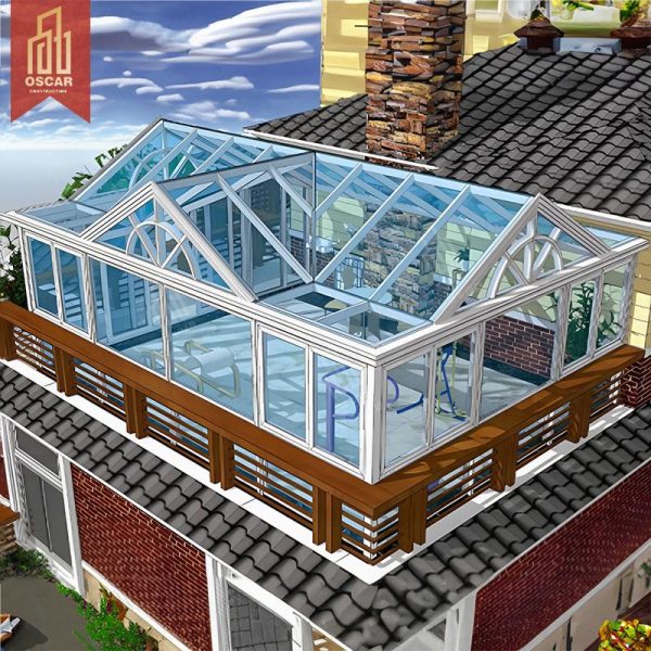 Gular Roof insulated Glass House Four – Season Green Solar – Heated Wintergarten Beautiful Sunroom Backyard Patio Garden Sunroom
