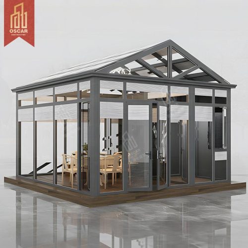 High - Quality Customizable Aluminum Greenhouse Sunroom Chinese Winter Garden Ideal Backyard Patio Balcony Sunroom
