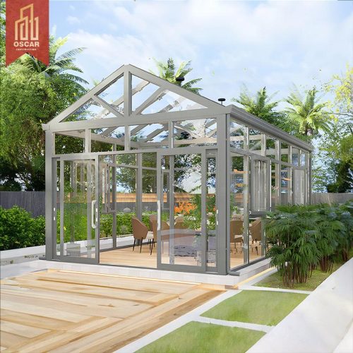 Gular Roof insulated Glass House Four - Season Green Solar - Heated Wintergarten Beautiful Sunroom Backyard Patio Garden Sunroom