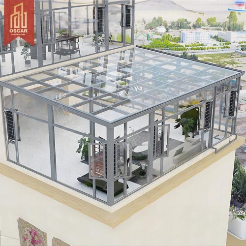 High - Quality Customizable Aluminum Greenhouse and Sunroom Chinese Winter Garden in Winter Spring and Autumn Sunroom