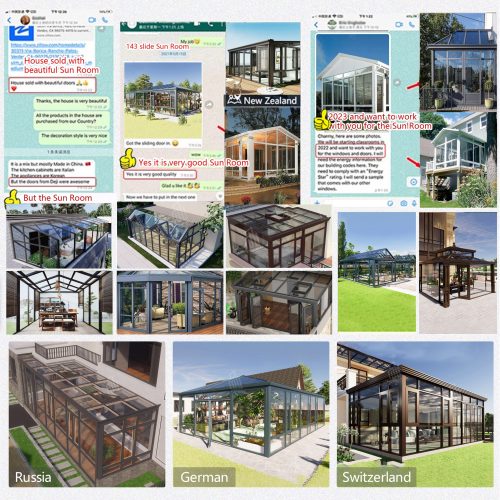 High - Quality Customizable Aluminum Greenhouse Sunroom Chinese Winter Garden Ideal Winter Resting Party - Hosting Sunroom