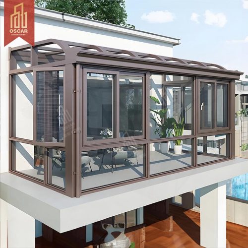 High - Quality Customizable Aluminum Greenhouse Sunroom Chinese Winter Garden Ideal Backyard Patio Balcony Sunroom