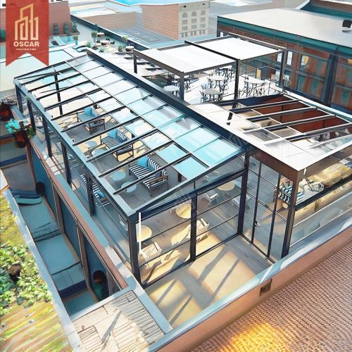 High - Quality Customizable Aluminum Greenhouse Sunroom Chinese Winter Garden Ideal Winter Resting Party - Hosting Sunroom