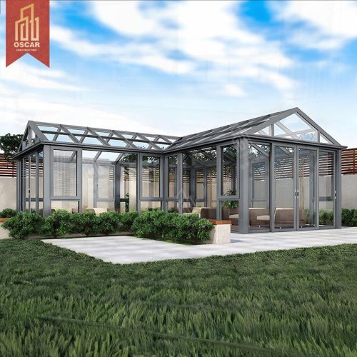 Diy Easy-To-Assemble Solar Aluminum Alloy Electric Sunroom Balcony Glass and Patio in Outdoor Spaces Sunroom