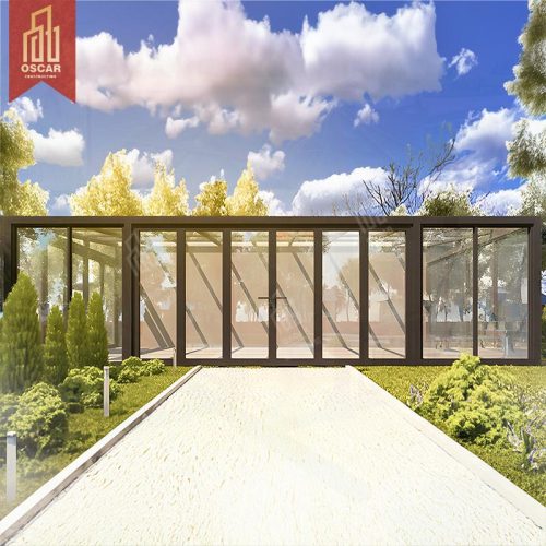 Diy Double - Layer insulated Aluminum Outdoor Sunroom with Modern Polygonal Roof Backyard Patio Garden Sunroom