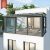 Popular Hot - Bent Curved Glass Sliding Open - Style Patio Sunroom with Triangular Roof Suitable Hotel Dining Tables Sunroom