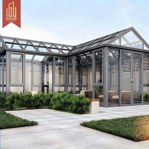 Free Samples Prefabricated independent Greenhouse Solarium Patio Garden Balcony Sunroom
