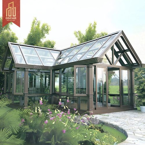 High - Quality Customizable Aluminum Greenhouse Sunroom Chinese Winter Garden Ideal Winter Resting Party - Hosting Sunroom