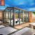 Veranda in alluminio anticorrosivo in stile cinese moderno con tetto in vetro triangolare e kit per case in vetro laminato