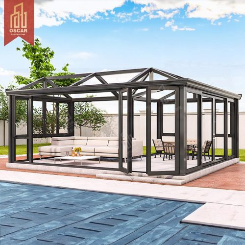 Free Standing Sunroom with Free Sample Prefab Solarium Conservatory Patio Garden Balcony All - Season Relaxing Sunroom