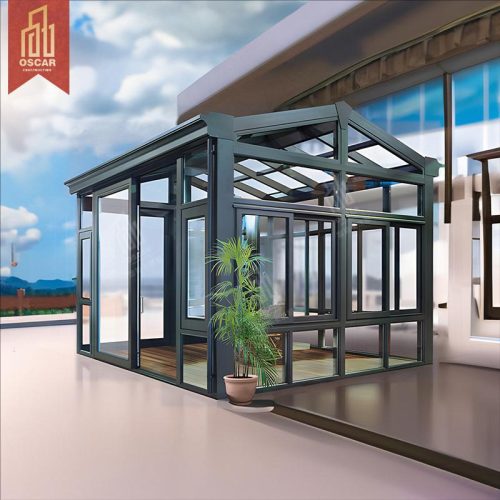 Gular Roof insulated Glass House Four - Season Green Solar - Heated Wintergarten Beautiful Sunroom Backyard Patio Garden Sunroom