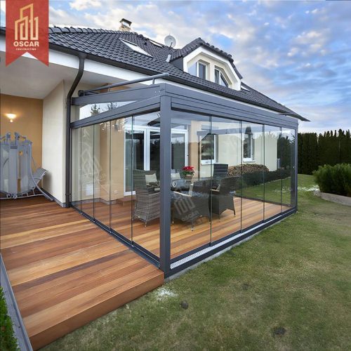 High - Quality Customizable Aluminum Greenhouse Sunroom Chinese Winter Garden Ideal Backyard Patio Balcony Sunroom