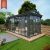 Prefabricated Aluminum Winter Garden Greenhouse with Triangular Roof Patio Balcony Yard Sunroom