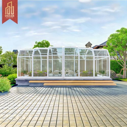 High - Quality Customizable Aluminum Greenhouse Sunroom Chinese Winter Garden Ideal Winter Resting Party - Hosting Sunroom