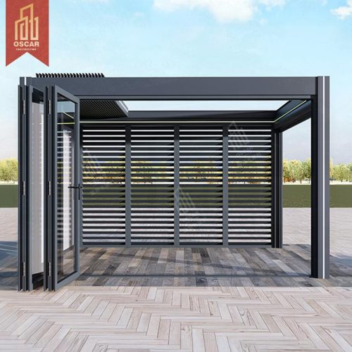 Modern Waterproof Outdoor Aluminum Pergola with Louver Garden Patio and Backyard Ideal Bioclimatic Use Pergola