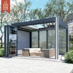 Electric Snow-Resistant Luxury Modern Pergola Backyard Patio Outdoor Sunshade Pergola