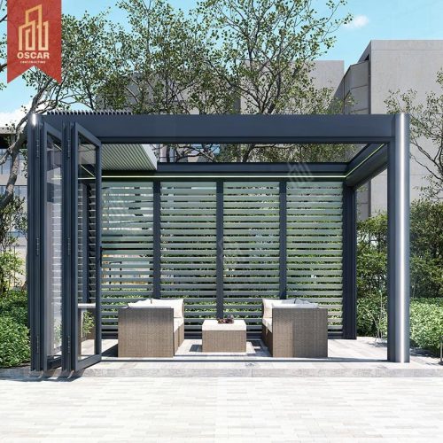 Waterproof Aluminium Outdoor Garden Pavilion Backyard Patio and Poolside Pergola