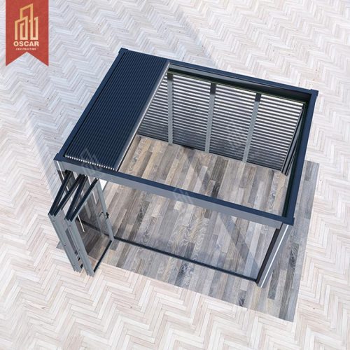 All - Seasons Electric Waterproof Aluminum Pergola Garden Outdoor Patio Courtyard All - in - One Solution Pergola