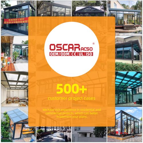 Aluminum Prefabricated Winter Garden Greenhouse with Triangular Roof Outdoor Patio Balcony Sunroom