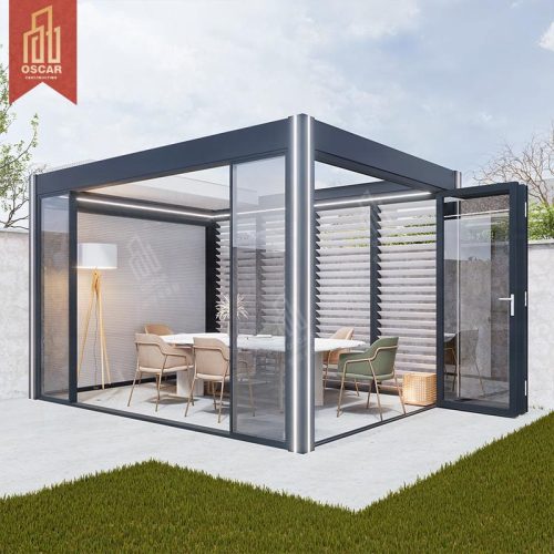 Outdoor Opening Roof Terrace Gazebo Aluminum Pergolas Garden Patio Backyard Trendy Spacious Pergola